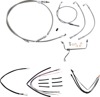 Extended Braided S.S. Control Cable Kit for 12" Bagger Apes Handlebars - Fits 2007 HD FLHX Street Glide w/ cruise