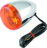 Bikers Choice Chrome Bullet Front Turn Signal Amber Lens Single Filament Bikers Choice Chrome Bullet Front Turn Signal Amber Lens Single Filament
