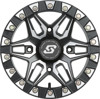 Sedona Split 6 Beadlock Wheel 14x7 4/156 4+3 Black Machined - 14x7 beadlock wheel, 4/156 bolt pattern, Black Machined