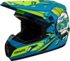 GMAX MX-46Y Unstable Youth Helmet Matte Blue/Green Medium - Offroad youth helmet, matte blue/green, size medium