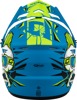 GMAX MX-46Y Unstable Youth Helmet Matte Blue/Green Medium - Offroad youth helmet, matte blue/green, size medium