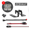 Round 20w LED Cube Light w/ RGB Accent Kit w/ Fog Mount- Spot Beam 2pc Round 20w LED Cube Light w/ RGB Accent Kit w/ Fog Mount- Spot Beam 2pc