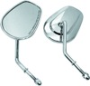 Biker's Choice Chrome Tapered Short Stem Mirrors Pair