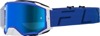 Fly Racing Zone Pro Goggle Blue with Sky Blue Mirror Lens - Offroad goggles with sky blue mirror lens