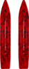 7" Powderhound Skis Swirl Black/Red - For 90-19 Arctic Cat Polaris Yamaha Ski Doo 7" Powderhound Skis Swirl Black/Red - For 90-19 Arctic Cat Polaris Yamaha Ski Doo