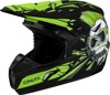 GMAX MX-46Y Unstable Youth Helmet Matte Black/Green Medium - Youth offroad helmet, matte black/green, size medium