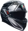 AGV K3 Compound Full Face Matte Helmet 2XL Gray Black - Full face helmet, 2XL, matte gray/black