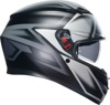 AGV K3 Compound Full Face Helmet Matte Black Gray Small - Full face helmet, matte black/gray, size small