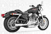 04-13 Harley Sportster XL Racing Chrome Black Tip Slip On Exhausts 04-13 Harley Sportster XL Racing Chrome Black Tip Slip On Exhausts