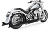 32" Sharktail Black Full Exhaust - For 97-06 Harley Davidson FLS FXS