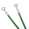 Green Stainless Steel Front Brake Line Kit - 3 Lines - For 91-97 Yamaha TDM850