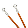 Orange Stainless Steel Front Brake Line Kit - 3 Lines - For 91-97 Yamaha TDM850
