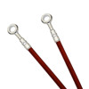 Red Stainless Steel Front Brake Line Kit - 3 Lines - For 91-97 Yamaha TDM850