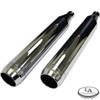 Tru Power 3-1/2" Chrome Dual Slip On Exhaust Mufflers - For 08-11 FLSTSB / FLTSN Tru Power 3-1/2" Chrome Dual Slip On Exhaust Mufflers - For 08-11 FLSTSB / FLTSN