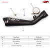 GP19 Black Slip On Exhaust w/Link Pipe - For 21-25 Kawasaki ZX10R