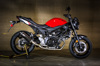 Standard Mount Full Exhaust w/ Carbon Fiber Muffler & Stainless Tubing - For 17-22 Suzuki SV650