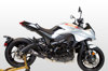 GP19 Full Exhaust - Black Muffler w/ Stainless Steel Head Pipes - For 16-24 Suzuki GSXS1000 & 20-24 Suzuki Katana