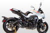 GP19 Full Exhaust - Black Muffler w/ Stainless Steel Head Pipes - For 16-24 Suzuki GSXS1000 & 20-24 Suzuki Katana