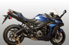 GP19 Full Exhaust - Black Muffler w/ Stainless Steel Head Pipes - For 16-24 Suzuki GSXS1000 & 20-24 Suzuki Katana