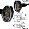 Smoke Lens L.E.D. Turn Signal - Type 592 DRC MotoLED Flasher or Marker Light - DRC MotoLED Signal / Marker Lights