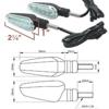 Clear Lens L.E.D. Turn Signal - Type 602 DRC MotoLED Flasher or Marker Light - DRC MotoLED Signal / Marker Lights
