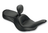 Touring Smooth Vinyl 2-Up Seat Black w/Backrest - For 11-20 Kawasaki Vulcan Vaquero Touring Smooth Vinyl 2-Up Seat Black w/Backrest - For 11-20 Kawasaki Vulcan Vaquero