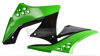 Radiator Shrouds - Original 09 Green/Black - For 09-12 Kawasaki KX250F Radiator Shrouds - Original 09 Green/Black - For 09-12 Kawasaki KX250F