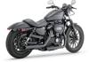 Black 2-1/2" Slash Cut Dual Slip On Mufflers - 04-13 Harley XL Models Black 2-1/2" Slash Cut Dual Slip On Mufflers - 04-13 Harley XL Models