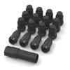 Bullite Lug Nut Set Black w/ Key 10x1.25 (16PCS) - Lug Nut Set 10x1.25 (16PCS)