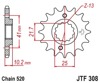 Steel Front Sprocket w/ Rubber Damper - 14 Teeth - New JT!