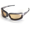 M4 Riding Glasses, Gray Metal Frame w/ Light Adjusting Anti-Fog Lens & Foam Pad