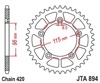 Black Aluminum Rear Sprocket - 50 Teeth 420 Pitch