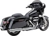 Chrome 909-Twins 4" Slip On Exhaust Mufflers For M8 Touring