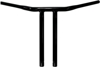 Black 14in. T Bar Bend 1 1/4in. Buffalo Bar Handlebar Black 14in. T Bar Bend 1 1/4in. Buffalo Bar Handlebar