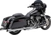 Chrome 909 Uppercut Slip-On Exhaust Mufflers - For 99-16 Harley Touring