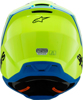Alpinestars Youth SM3 Radium Helmet Yellow Large - MX helmet for youth riders in Yellow Fluo/Black/Blue