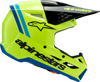 Alpinestars Youth SM3 Radium Helmet Yellow Large - MX helmet for youth riders in Yellow Fluo/Black/Blue