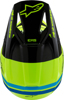 Alpinestars Youth SM3 Radium Helmet Yellow Large - MX helmet for youth riders in Yellow Fluo/Black/Blue