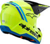 Alpinestars Youth SM3 Radium Helmet Yellow Large - MX helmet for youth riders in Yellow Fluo/Black/Blue