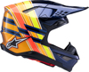 Alpinestars SM10 TLD MIPS Helmet XL Blue/Orange/Yellow - XL motocross helmet with MIPS protection