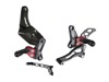 Adjustable Rearsets w/ Carbon Fiber Exhaust Guard - For 09-16 Ducati Streetfighter 848/1098 Adjustable Rearsets w/ Carbon Fiber Exhaust Guard - For 09-16 Ducati Streetfighter 848/1098