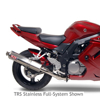 Race TRS Stainless Steel Slip On Exhaust - For 04-10 Suzuki SV650/S/SF