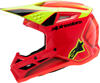 Alpinestars SM3 Youth Fray Helmet Red/Yellow Fluo Large - Youth MX helmet in Red/Yellow Fluo - Size Large