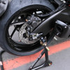 Black Swing Arm Spools - Fits Most Kawasaki ZX/EX w/ 10mm Bolts