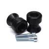 Black Swing Arm Spools - Fits Most Kawasaki ZX/EX w/ 10mm Bolts