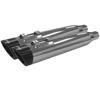 Comp-S Chrome Slip On Exhaust Black Slash Cap Comp-S Chrome Slip On Exhaust Black Slash Cap