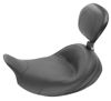 Wide Smooth Naugahyde Solo Seat w/Backrest - For 08-20 Harley FLH FLTR Wide Smooth Naugahyde Solo Seat w/Backrest - For 08-20 Harley FLH FLTR