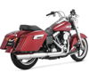 2-1 Slash Cut Slip On Exhaust - For 12-16 Harley Dyna Switchback FXDL