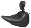 Wide Smooth Naugahyde Solo Seat w/Backrest - For 05-17 Harley FLSTN Wide Smooth Naugahyde Solo Seat w/Backrest - For 05-17 Harley FLSTN