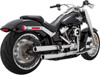 Eliminator 300 Satin Chrome Slip On Exhaust - For 18-20 Harley Softail
